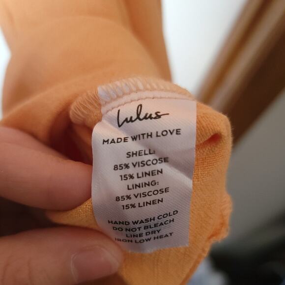 NEW Lulus Orange Peach Cutout Midi Dress Size M - Picture 3 of 6